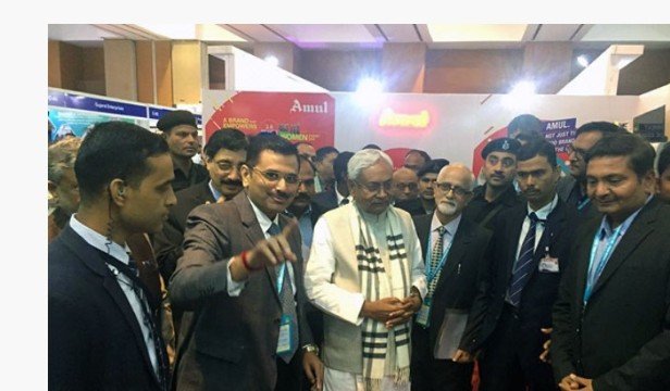 Hon. Shri Nitish Kumar visiting ADFPL stall at IDA Exhibition Patna 2019
